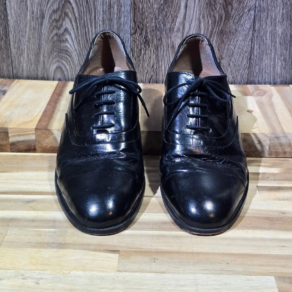 STACY ADAMS Mens Black Leather Oxford Dress Shoes Lace‎ Up 12W Wide